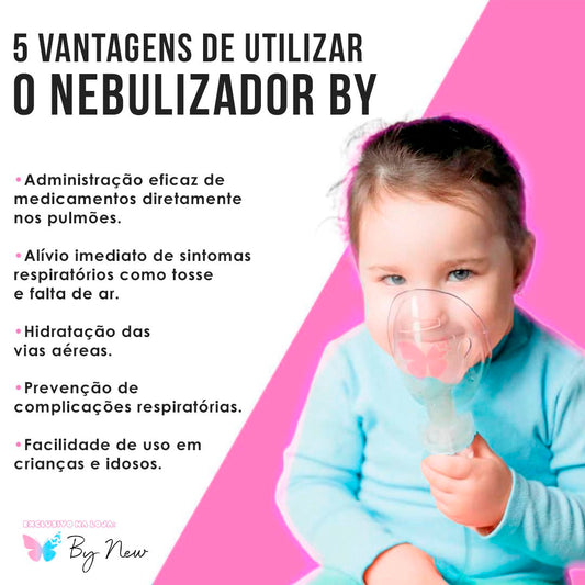 Nebulizador Médico BY™ + 3 Máscaras [BRINDE]