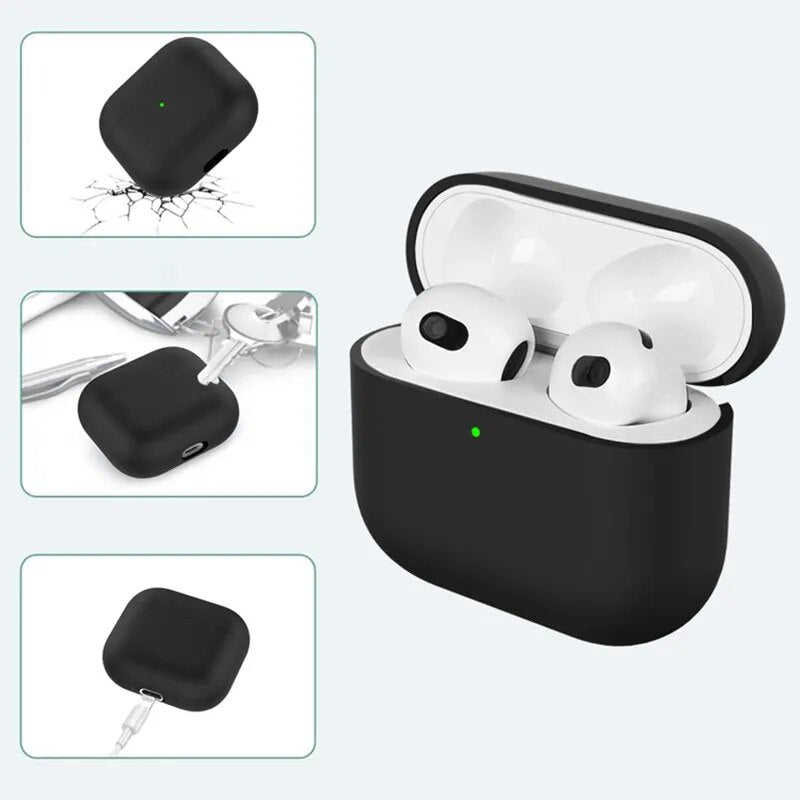 Capa Case Protetora Silicone Flexível AirPods